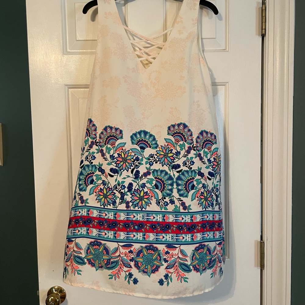 Sleeveless dress, size Large. A-line shape